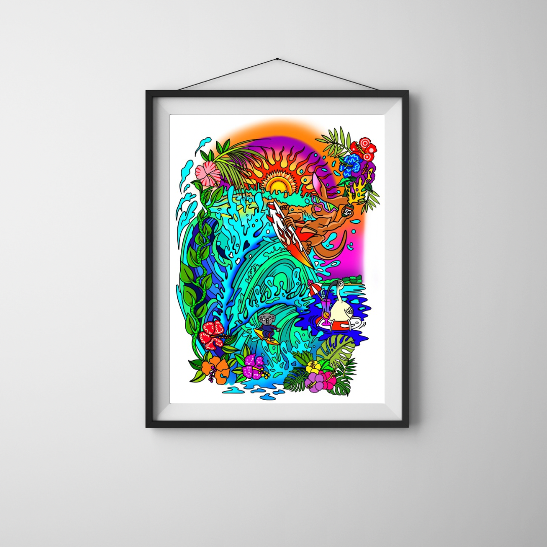 SUNKISSED DOWN UNDER SURF PRINTS